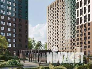 1-к квартира, строящийся дом, 43м2, 22/23 этаж